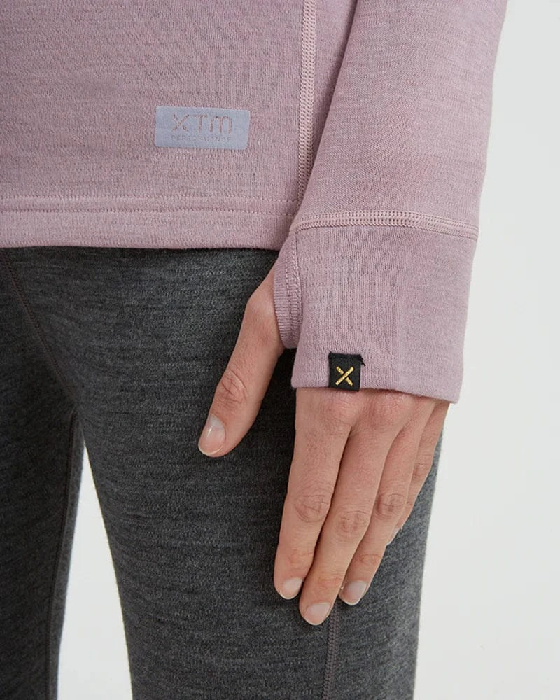 XTM Performance Women's Thermal Top Ladies Merino 230 Wool Zip Neck Long Sleeve Thermal Top