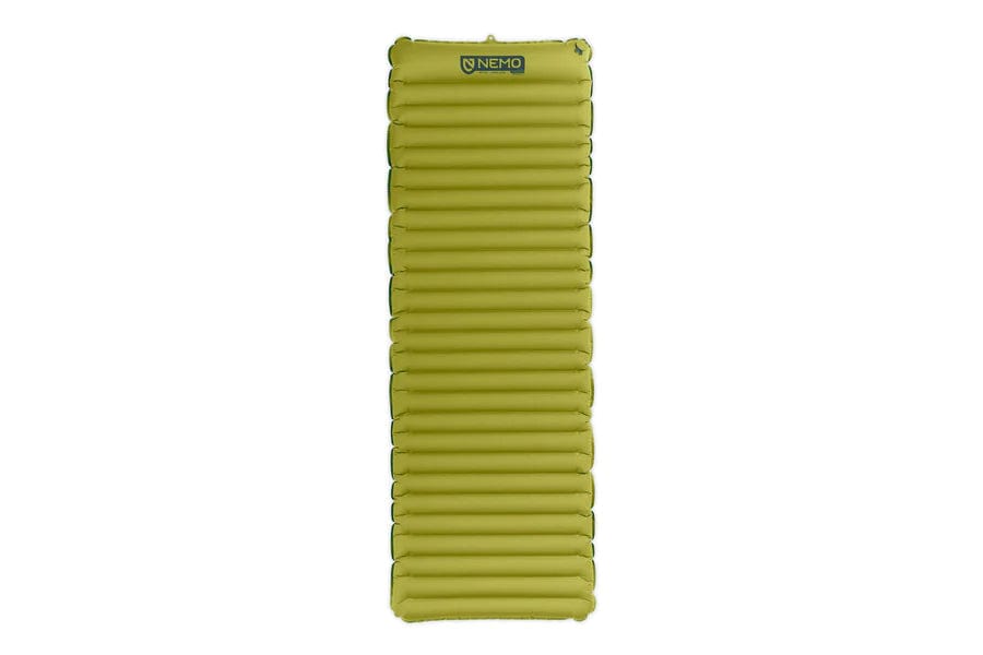 Nemo Astro Regular Insulated sleeping pad in Birch Bud green, full-length top view