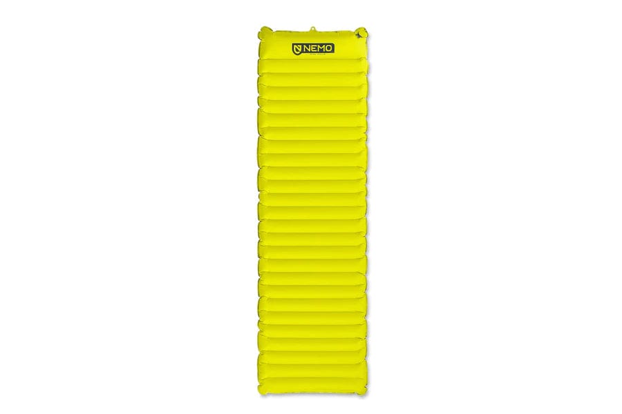 Nemo Astro Regular Non-Insulated sleeping pad in yellow, full-length top view