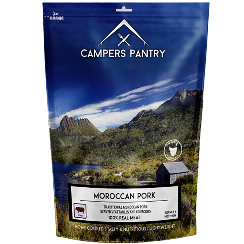 campers pantry Dehydrated Meals Single Serve / Moroccan Pork Freeze-dried Dinner Meals CPMP11017