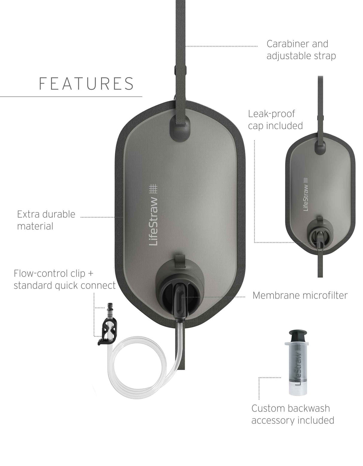 Lifestraw Water Treatment Gravity Filter System Peak Series