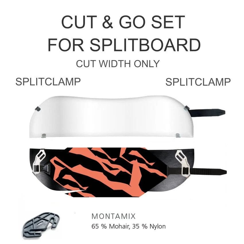 montana Climbing Skins Split Board Cut and Go Montamix Set