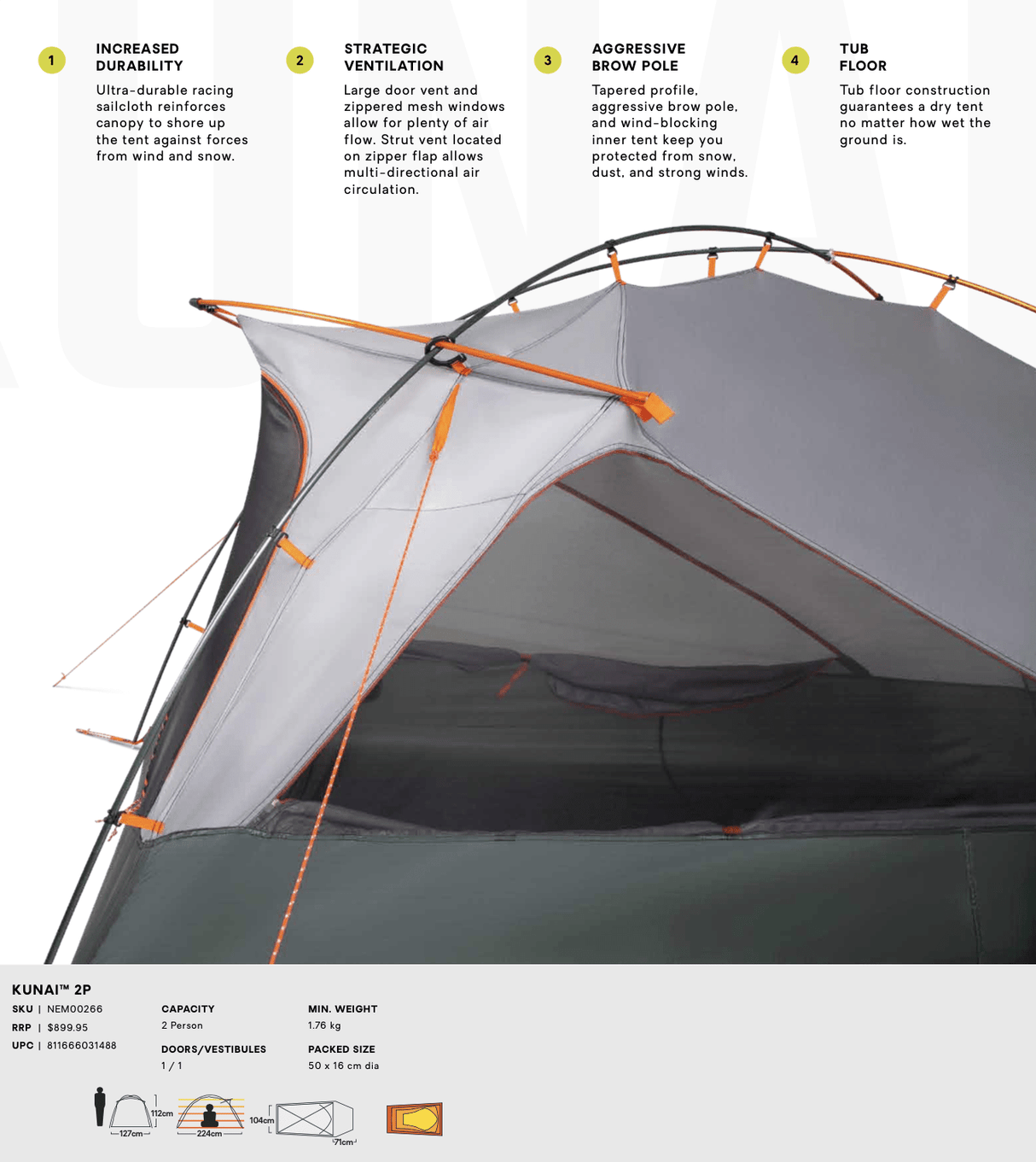 Nemo Tent Kunai ™ | 3-4 season backpacking tent - Oz Backcountry
