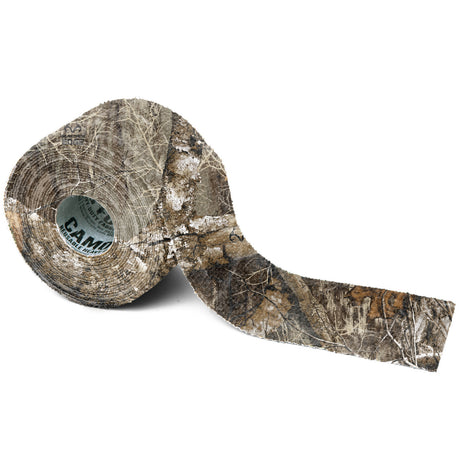 Roll of Gear Aid Camo Form in Realtree Edge leaf camouflage, partly unrolled
