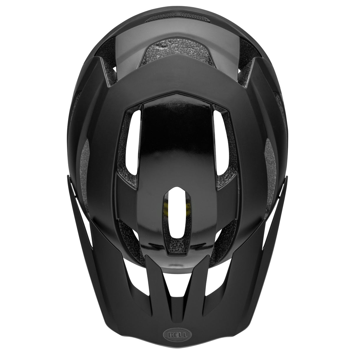 Bell 4Forty Air MIPS mountain bike helmet in matte black, top view