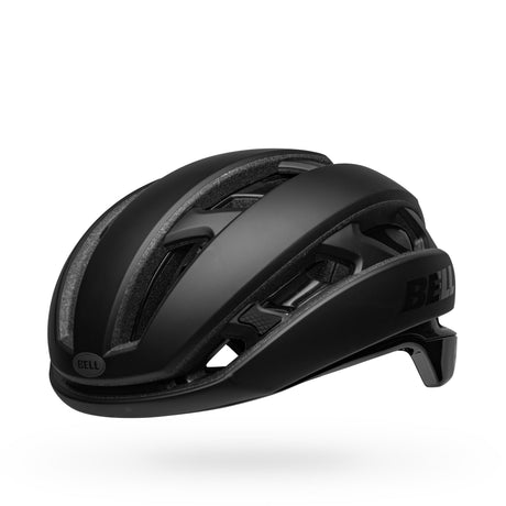 Bell XR Spherical helmet in matte/gloss black, front three-quarter view from the other side