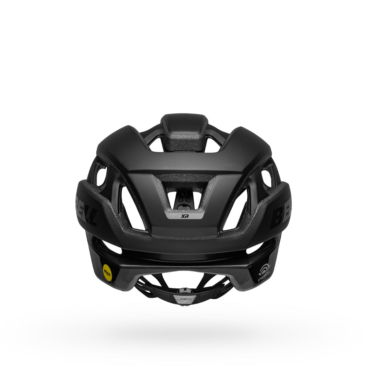 Bell XR Spherical helmet in matte/gloss black, rear view