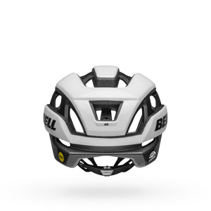 Bell XR Spherical helmet in matte/gloss white and black, rear view