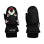 Pair of XTM Kids Puppet snow mitts in Tassie Devil design, black with knitted cuff