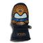 XTM Kids Puppet snow mitt in Bear design, close-up of the bear face with goggles