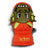 XTM Kids Puppet snow mitt in Dragon design, close-up of the dragon face and fins