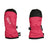 Pair of Magenta XTM Tiny II Infants Snow Mitts with black tips, back and palm view