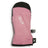 Rose Pink XTM Tiny II Infants Snow Mitt, back of hand with diagonal Velcro opening and black tip