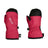 Pair of Magenta XTM Kids Tots II Snow Mitts, back and palm view with black tips and elastic cuff