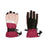 Pair of Berry XTM Kids Zoom Snow Gloves, pale pink and berry, back and black Rubbertec palm view