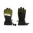 Pair of Sea Kelp XTM Kids Zoom Snow Gloves, olive green and black, back and palm view