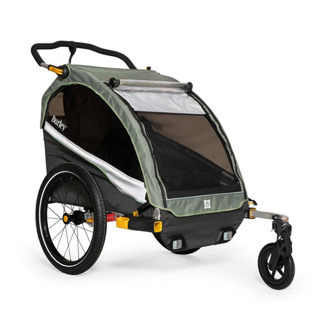 Burley D'Lite X Double bike trailer, green