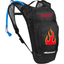 CamelBak Mini M.U.L.E. in Black/Flames, black pack with orange flame graphic