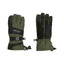 Pair of XTM Kids Miso II snow gloves in Ivy dark green and black, back and palm views
