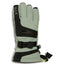 XTM Kids Miso II glove in Sage, back of hand with zipped heat pocket and barrel lock cuff
