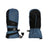Pair of XTM Kids Miso II snow mitts in Indigo Haze blue and black, back and palm views