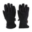 Pair of XTM Aurel leather snow gloves in Black, back and palm views with touch screen fingertips