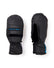 Pair of XTM Valentino Pitch EVT black leather snow mitts, back with XTM Performance patch and palm