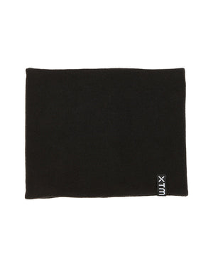 XTM Kids Microfleece X neck warmer in Black fleece with the XTM woven label