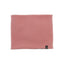 XTM Kids Microfleece X neck warmer in Dusty Rose pink fleece, laid flat with the XTM clamp label