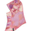 XTM Kids Blindside balaclava in Aurora Lavender, a pink and purple swirl print, side view with pink trim