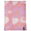XTM Kids Tempo neck tube in Aurora Lavender, a pink and lilac swirl print, laid flat
