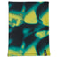 XTM Kids Tempo neck gaiter in Aurora Lime, a black, teal and lime swirl print, laid flat