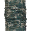 XTM Kids Tempo neck tube in Kalamata Lichen green camo print, bunched as worn