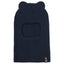 XTM Kids Cub fleece balaclava in Navy, front view showing the face opening, ears and woven XTM label