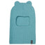 XTM Kids Cub fleece balaclava in Retro Blue, a soft aqua, with little ears and a rectangular face opening