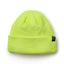 Fluoro Yellow XTM Men's Woodie beanie, bright knit with roll-up cuff and black XTM label