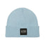 Sky Blue XTM Hangout Polylana beanie, rib knit with roll-up cuff and black XTM Performance badge