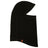 Black XTM Nano II microfleece balaclava laid flat in side profile, face opening and long neck
