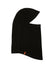 Black XTM Nano II microfleece balaclava laid flat in side profile, face opening and long neck