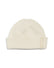 Cream XTM Casey wool-blend beanie, rib knit with folded cuff and embroidered badge