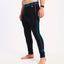 XTM Valentino Active200 merino thermal pants in black with blue seams, three-quarter front view