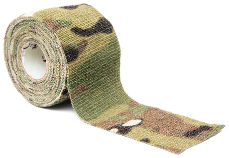 Roll of Gear Aid Camo Form in Multicam pattern, partly unrolled, on white