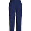 XTM Wye River zip-off hiking pant in Naval Blue laid flat, full length with belt and knee zip seam