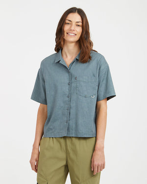 XTM Womens Tea Tree Hemp-Blend Hiking Short-Sleeve Shirt