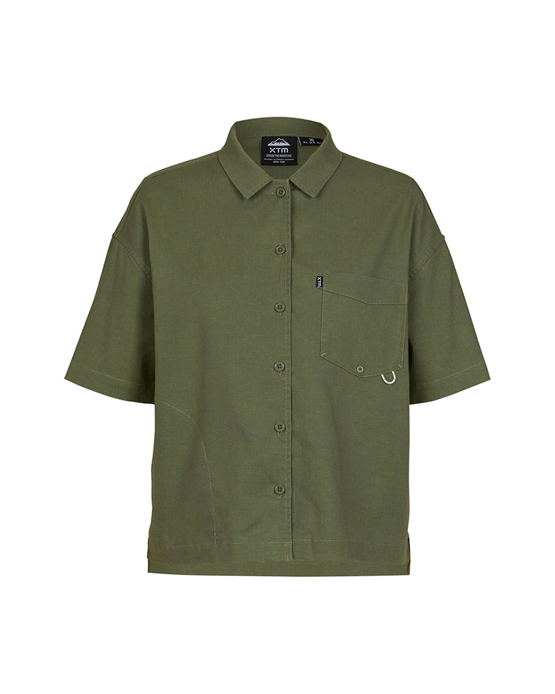 XTM Womens Tea Tree Hemp-Blend Hiking Short-Sleeve Shirt
