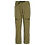 XTM Acacia women's hiking pants in Olive laid flat, front view with belt and leg flap pockets