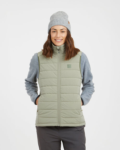 Woolxloft Womens Vest Light Khaki