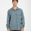 Man in a black cap wearing the XTM Messmate hemp blend shirt in Basalt, front view