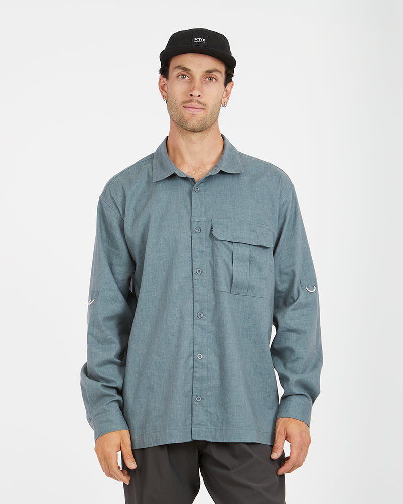 XTM Mens Messmate Hemp-Blend Hiking Long-Sleeve Shirt