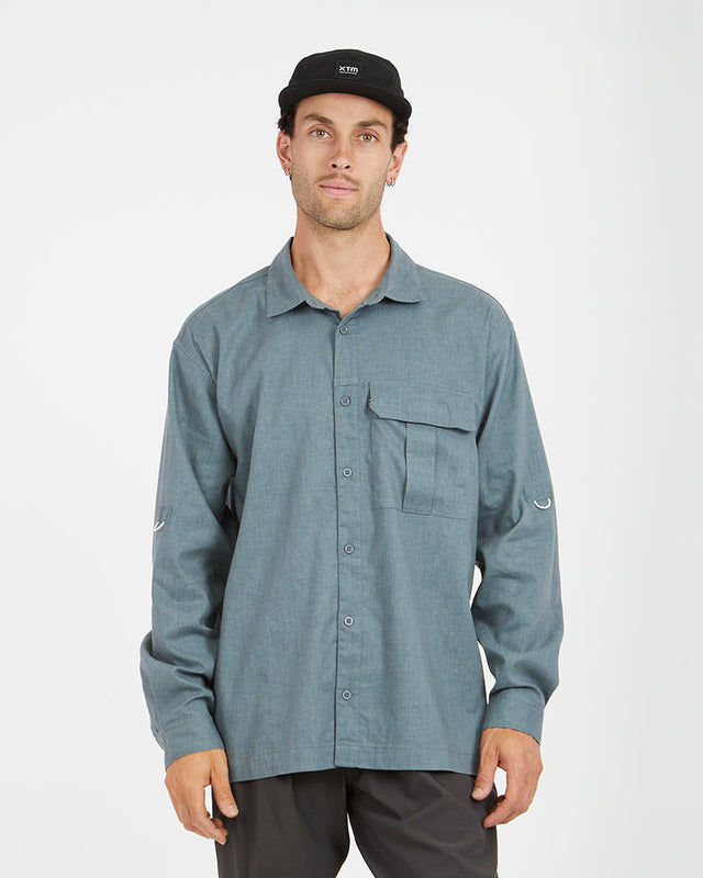 XTM Mens Messmate Hemp-Blend Hiking Long-Sleeve Shirt